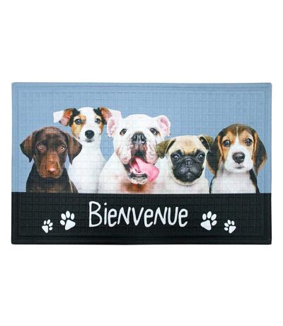 Tapis Relief Imprimé Carlito 45x75cm Bleu