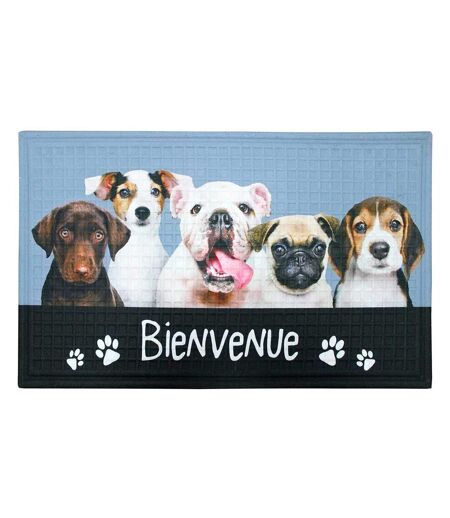 Tapis Relief Imprimé Carlito 45x75cm Bleu