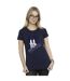Disney T-shirt en coton japonais Mickey Mouse Femme/Femme (Bleu marine) - UTBI33233-2