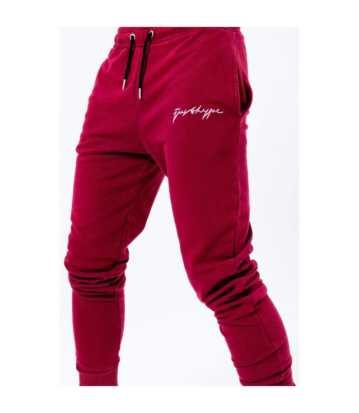 Hype Pantalon de jogging délavé à l'acide pour hommes (Bordeaux) - UTHY5156