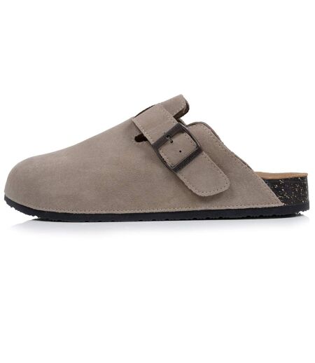 Isotoner Sabots homme semelle intérieure cuir extra-flex - patch talon confort