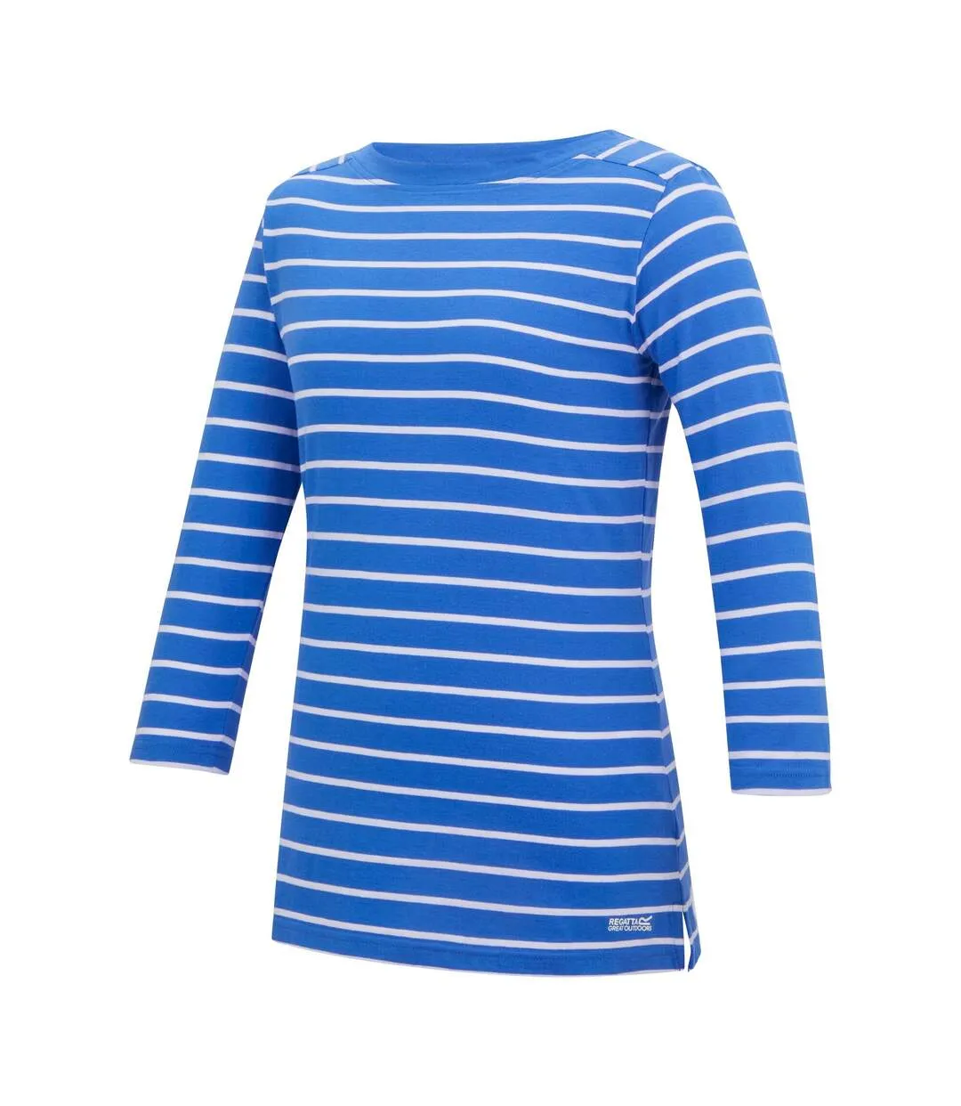 T-shirt Motif/style Rayé Baylette Femme Bleu Vif Blanc Regatta-4