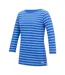 T-shirt Motif/style Rayé Baylette Femme Bleu Vif Blanc Regatta-4