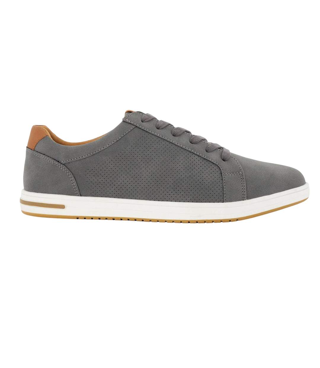 Mens Tezzy Canvas Low Cut Trainers Grey Dune London-1