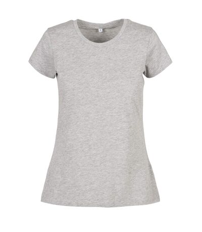Build Your Brand Womens/Ladies Basic T-Shirt (Heather Grey)