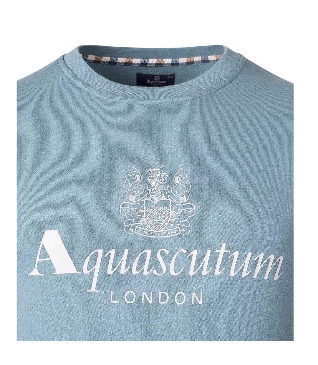 Mens Big Logo Active Sweatshirt Blue Aquascutum-3