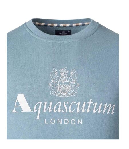 Mens Big Logo Active Sweatshirt Blue Aquascutum