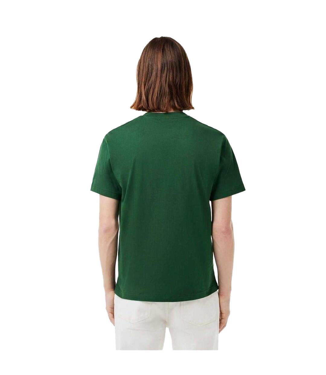 T-shirt Motif/style Logo Brodé Homme Vert Lacoste-3