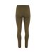 Womens/ladies performance compression leggings olive green TriDri