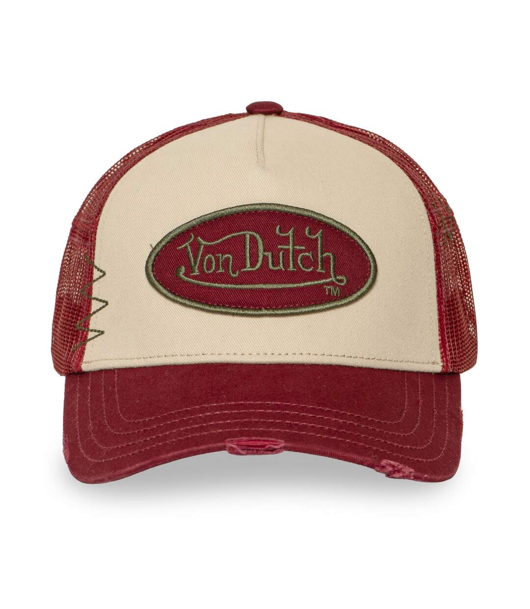 Casquette trucker avec filet effet usé avec filet et patch Used16 Vondutch-2
