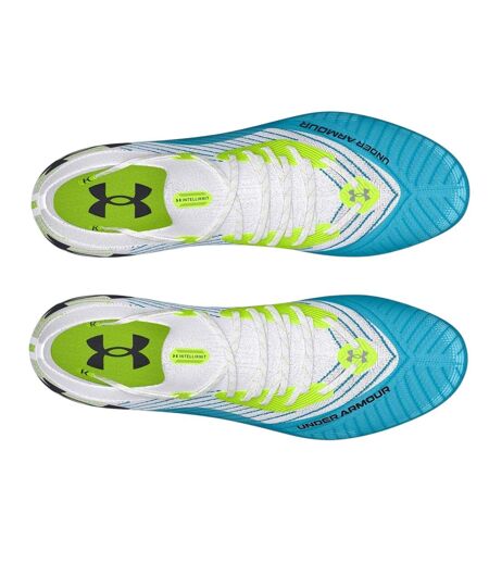 Chaussures De Foot Pour Terrain Ferme Shadow Elite 2.0 Femme Blanc Bleu Vif Under Armour