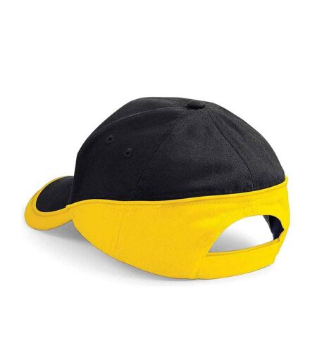 Casquette teamwear competition noir / jaune Beechfield