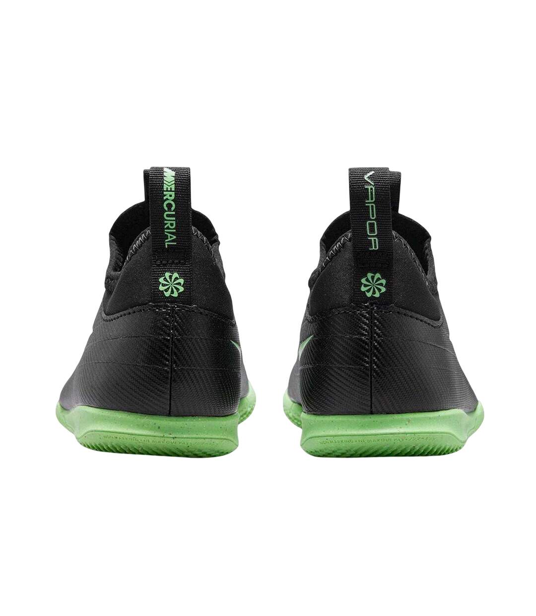 Childrens/kids Mercurial Indoor Football Shoes Black Green Nike-2