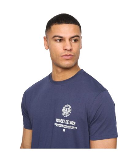 Mens henstamp cotton t-shirt navy Henleys