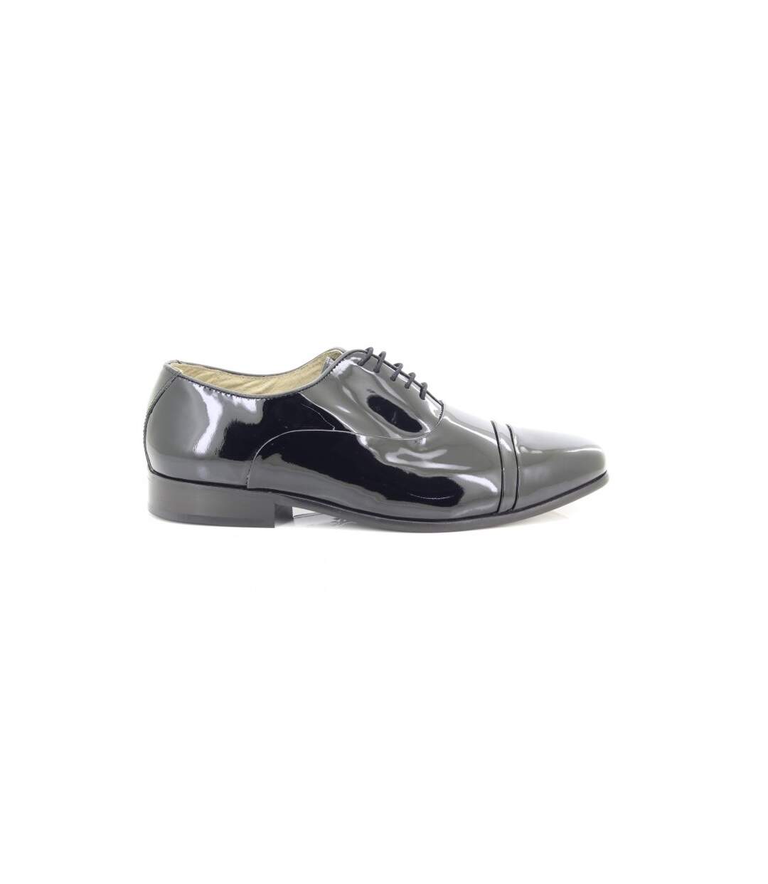 Chaussures de ville en cuir homme noir Montecatini