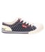 Womens/ladies Jazzin Spangle Banner Trainers Red Navy Rocket Dog-3