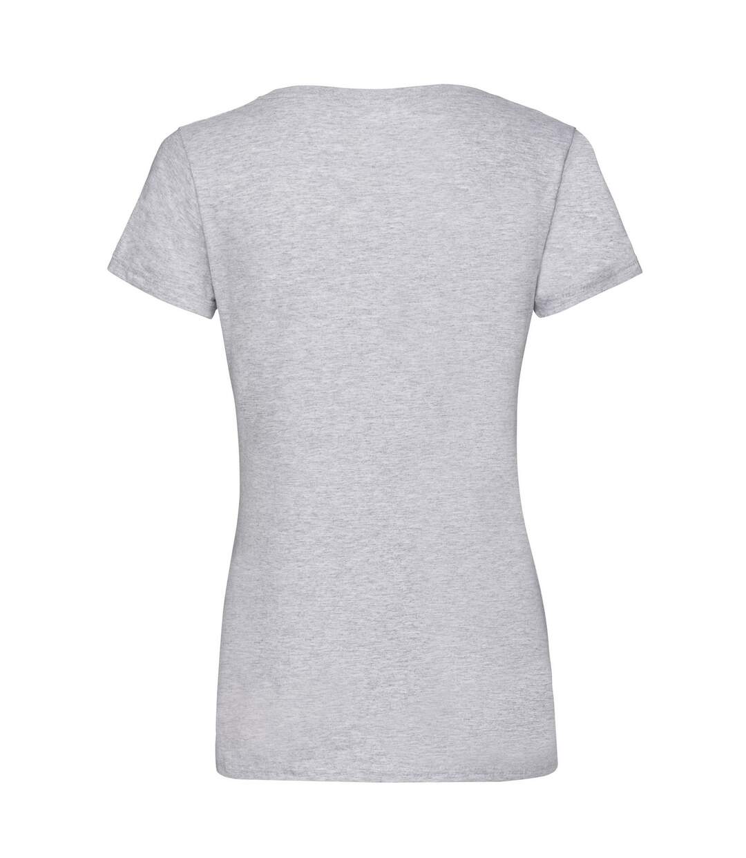 T-shirt Valueweight Femme Gris Chiné Fruit Of The Loom-2