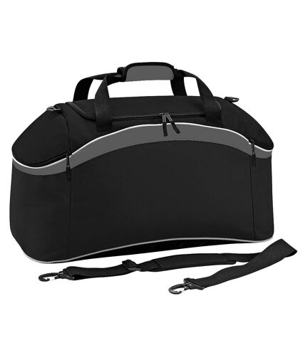 BagBase Teamwear Sport Holdall / Duffel Bag (54 Liters) (Pack of 2) (Black/ Graphite Grey/ White) (One Size)