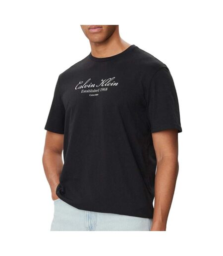 T-Shirt noir homme calvin klein jeans script cal