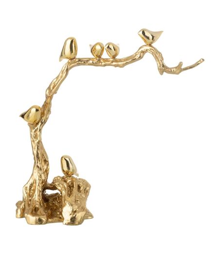 Oiseaux sur Branche en Résine Maribel 62cm Doré