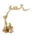 Oiseaux sur Branche en Résine Maribel 62cm Doré-1