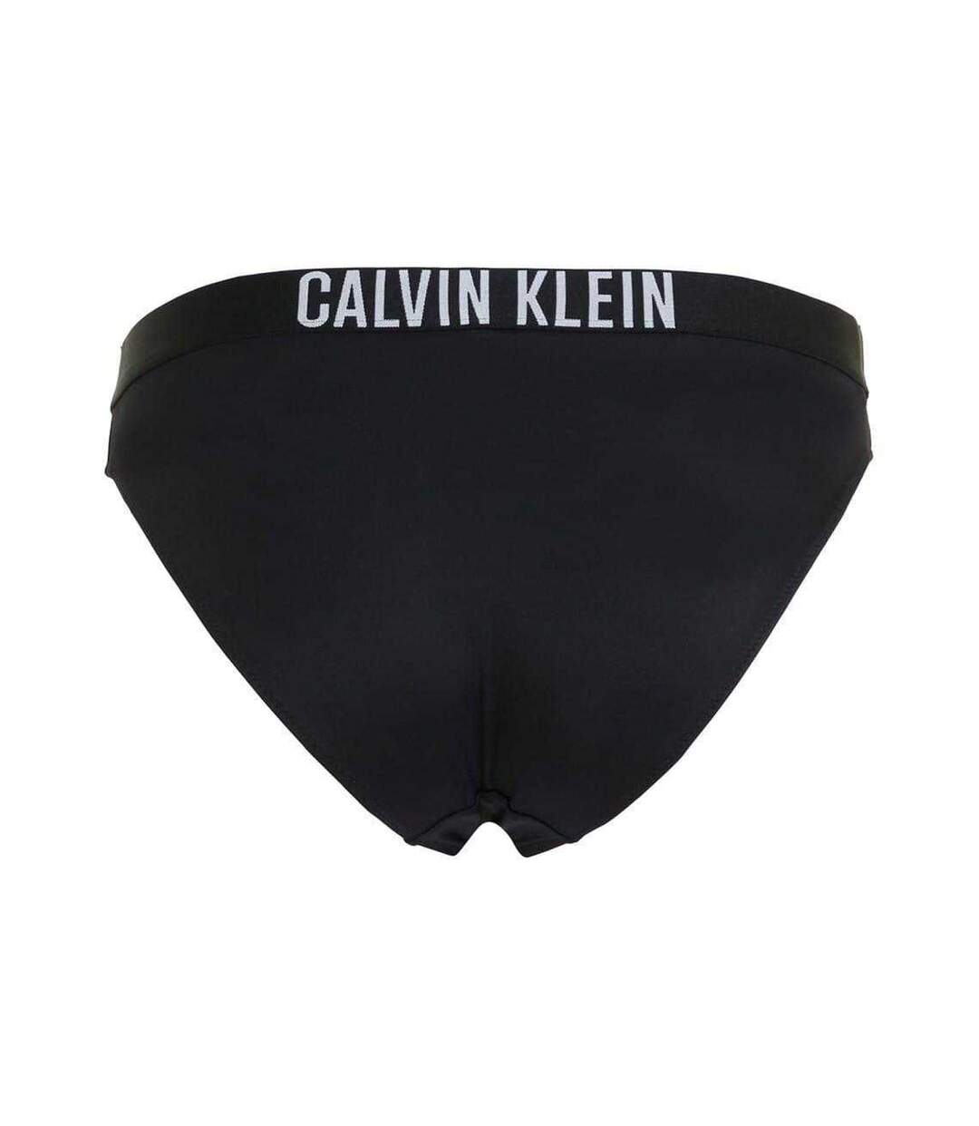 Womens/ladies Classic Plain Bikini Bottoms Black Calvin Klein-3