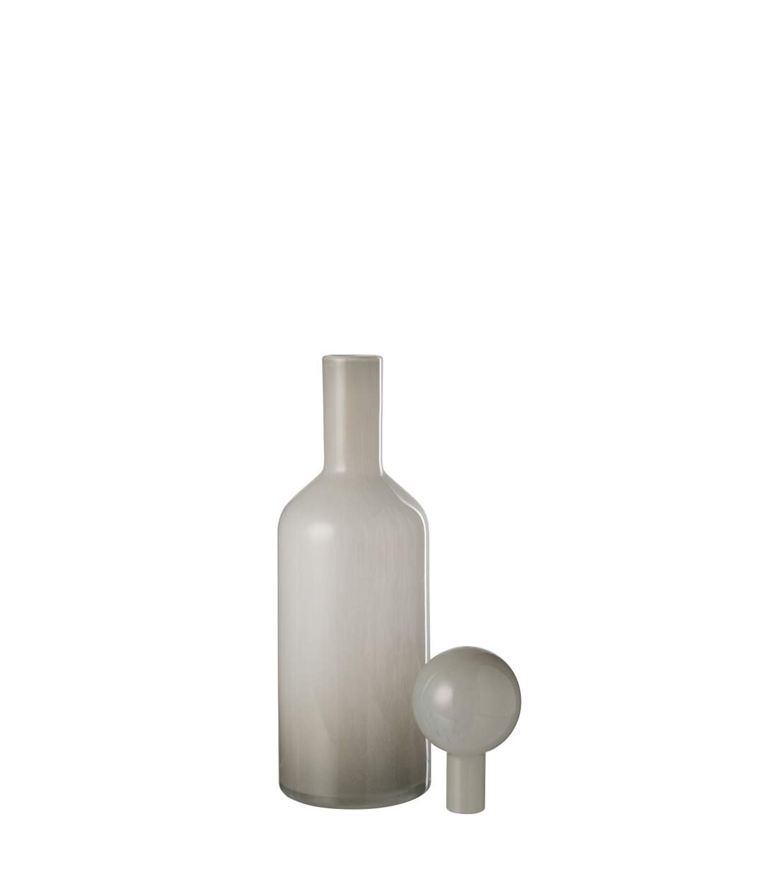 Vase Bouteille Bouchon en Verre Doyle 46cm Gris-2