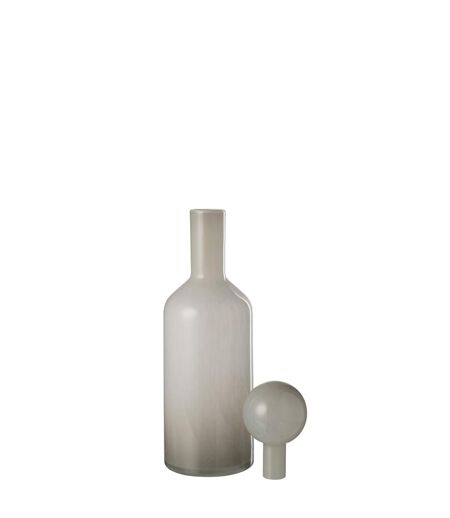 Vase Bouteille Bouchon en Verre Doyle 46cm Gris