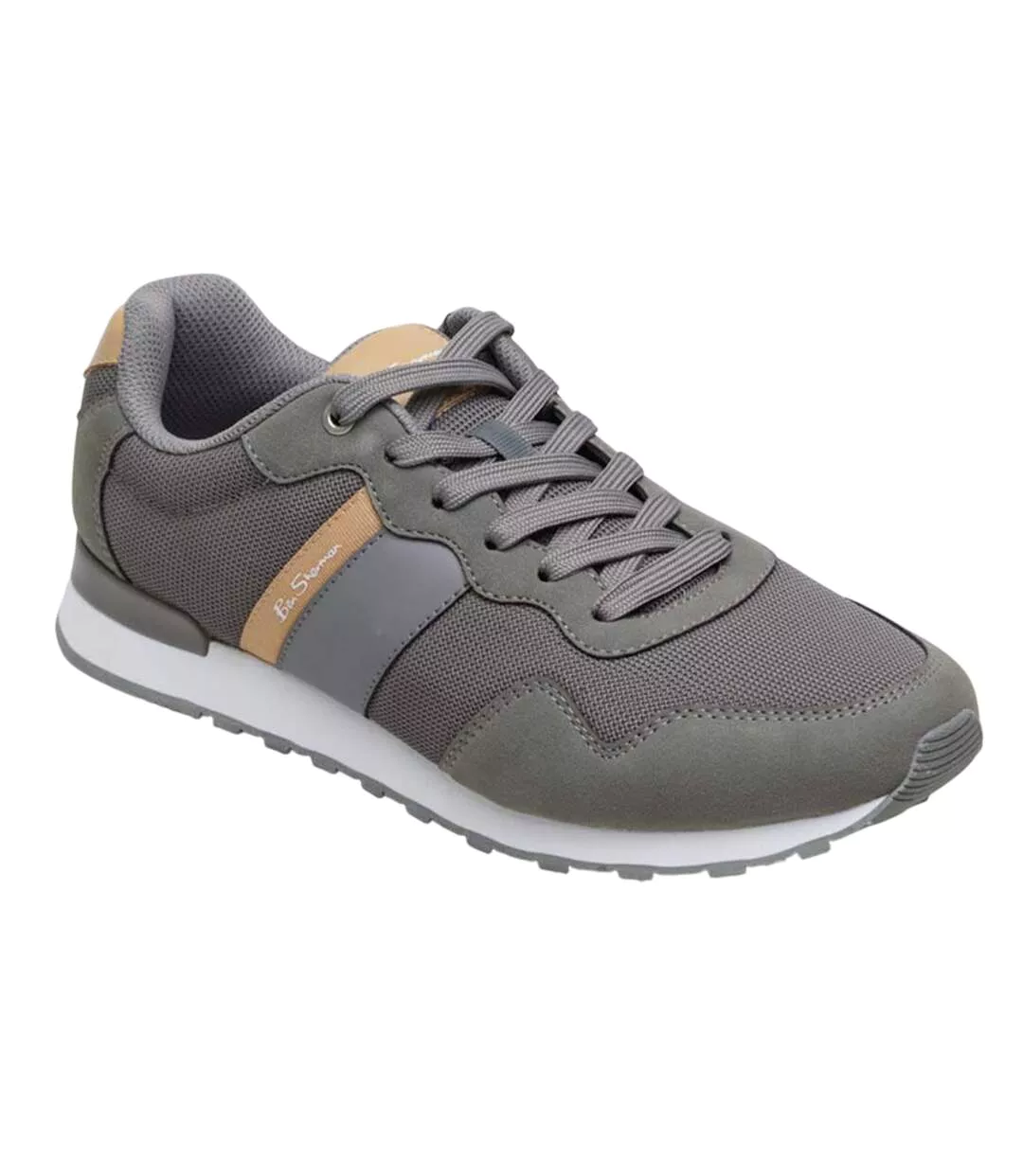Baskets Style Logo Owen Homme Gris Vert Brun Clair Ben Sherman-1