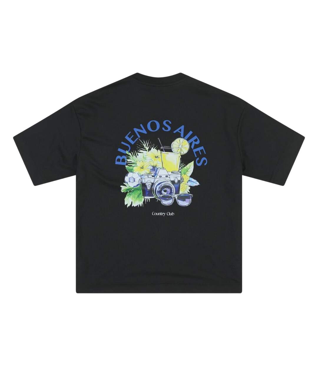 T-shirt Buenos Homme Noir Rose London-2