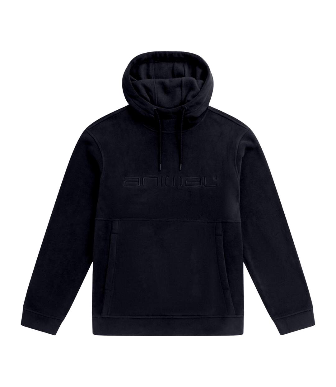 Mens Louis Fleece Hoodie Black Animal-2