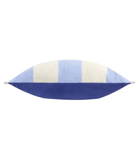Araya velvet striped cushion cover 30cm x 50cm blue Furn