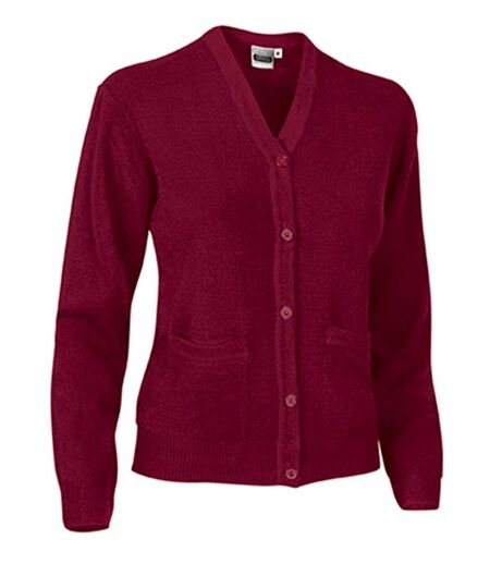 Gilet manches longues - CARDIGAN - Femme - rouge bordeaux