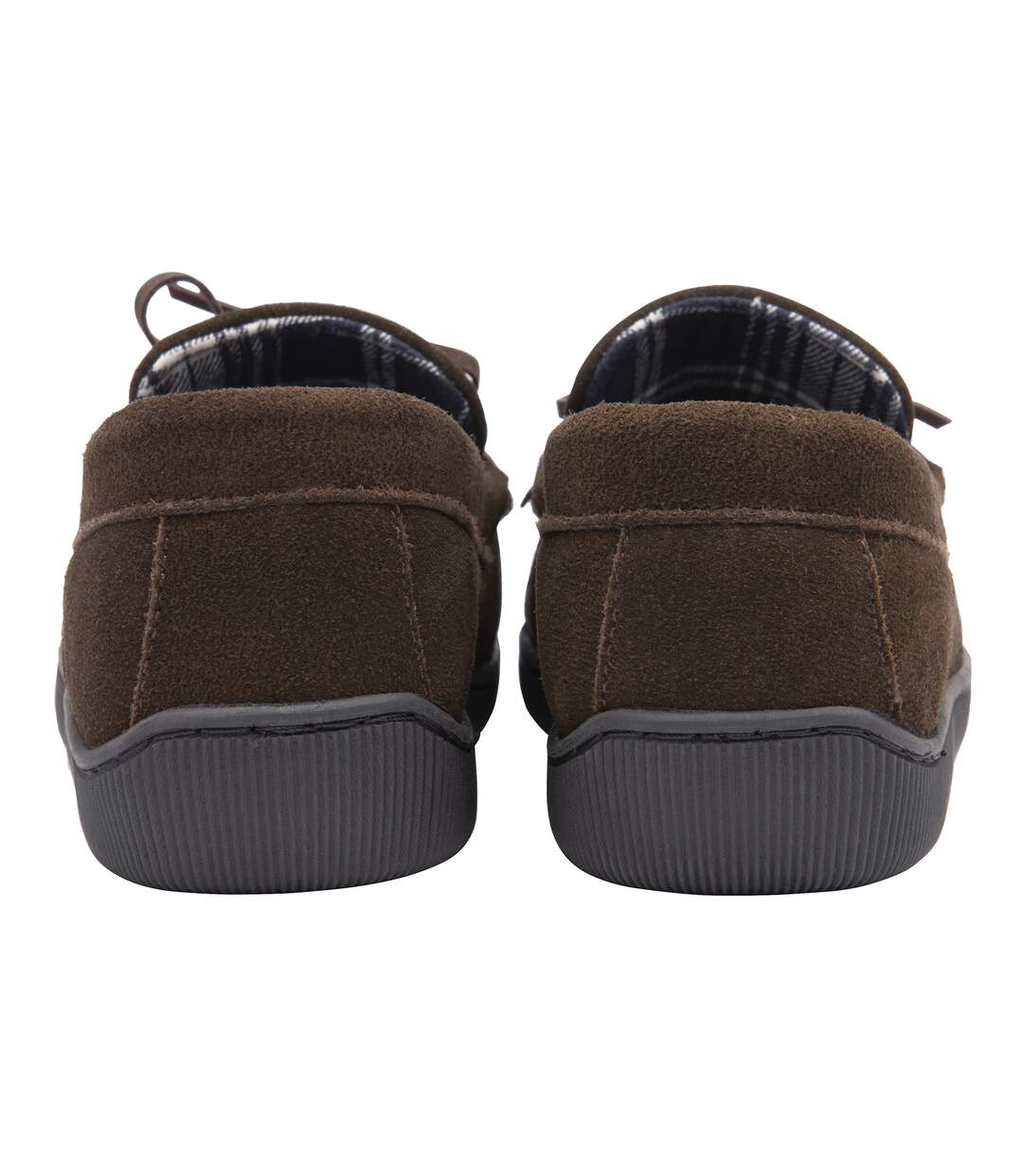 Mens Real Suede Leather Fleece Lined Slippers-4
