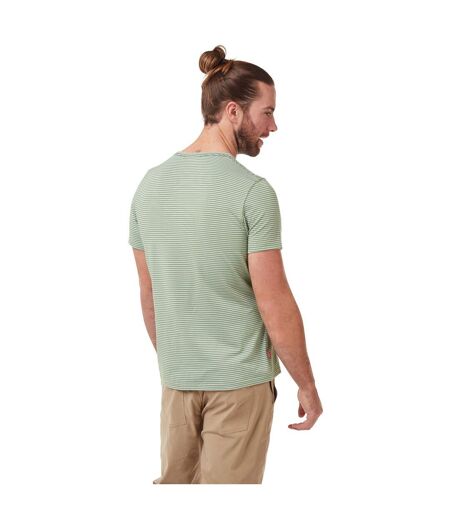 Craghoppers Mens NosiLife Ina Short Sleeved T-Shirt (Agave Green Stripe) - UTCG1300