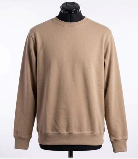 CHALLENGER E213 — Sweat col rond beige : le confort ultra-résistant