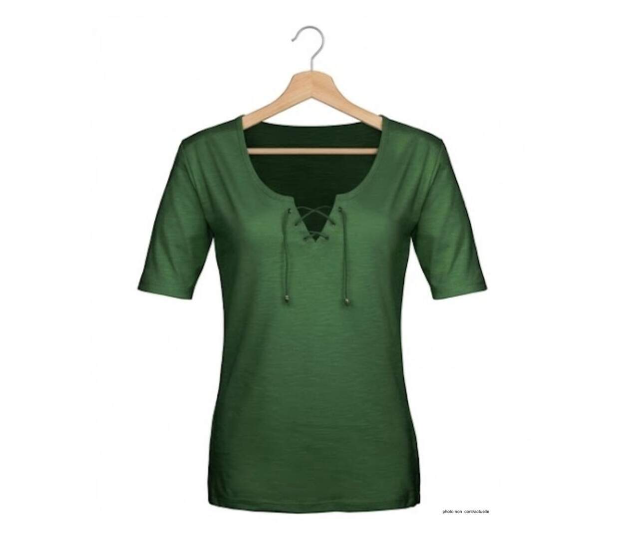 Tee-shirt femme MAYFLOWER DAMOCLES4 kaki : l'élégance des manches 3/4-2