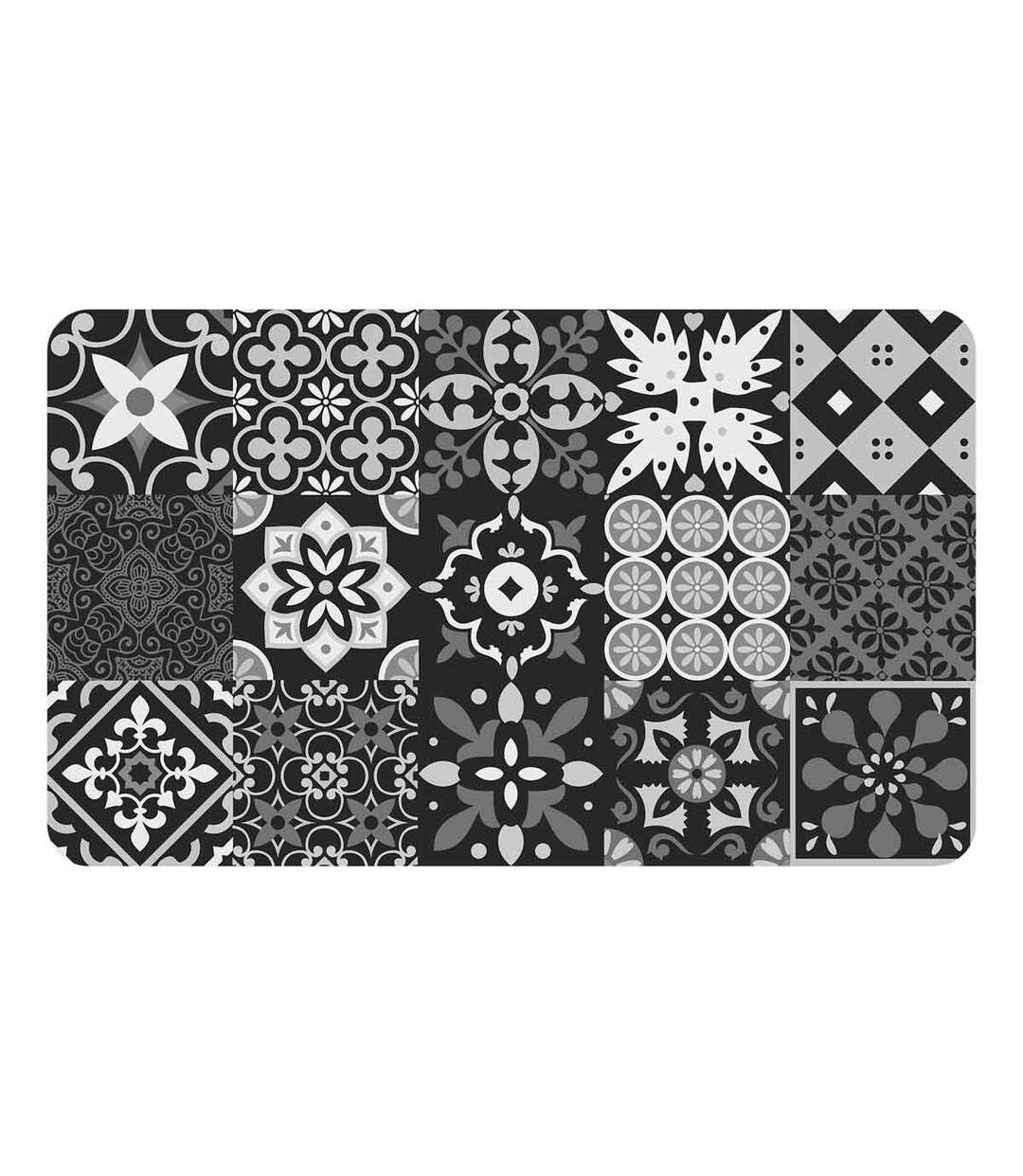 Tapis Déco Imprimé Salou 45x75cm Gris-1