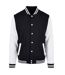 Veste basic college homme noir / blanc Build Your Brand-1