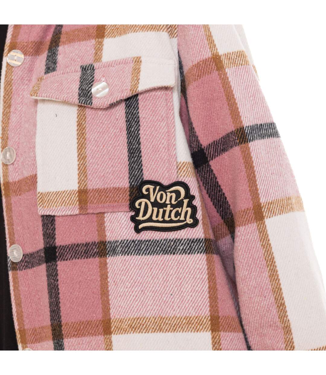 Chemise à carreaux manches longues femme avec poche patch tissé Liza Vondutch-3