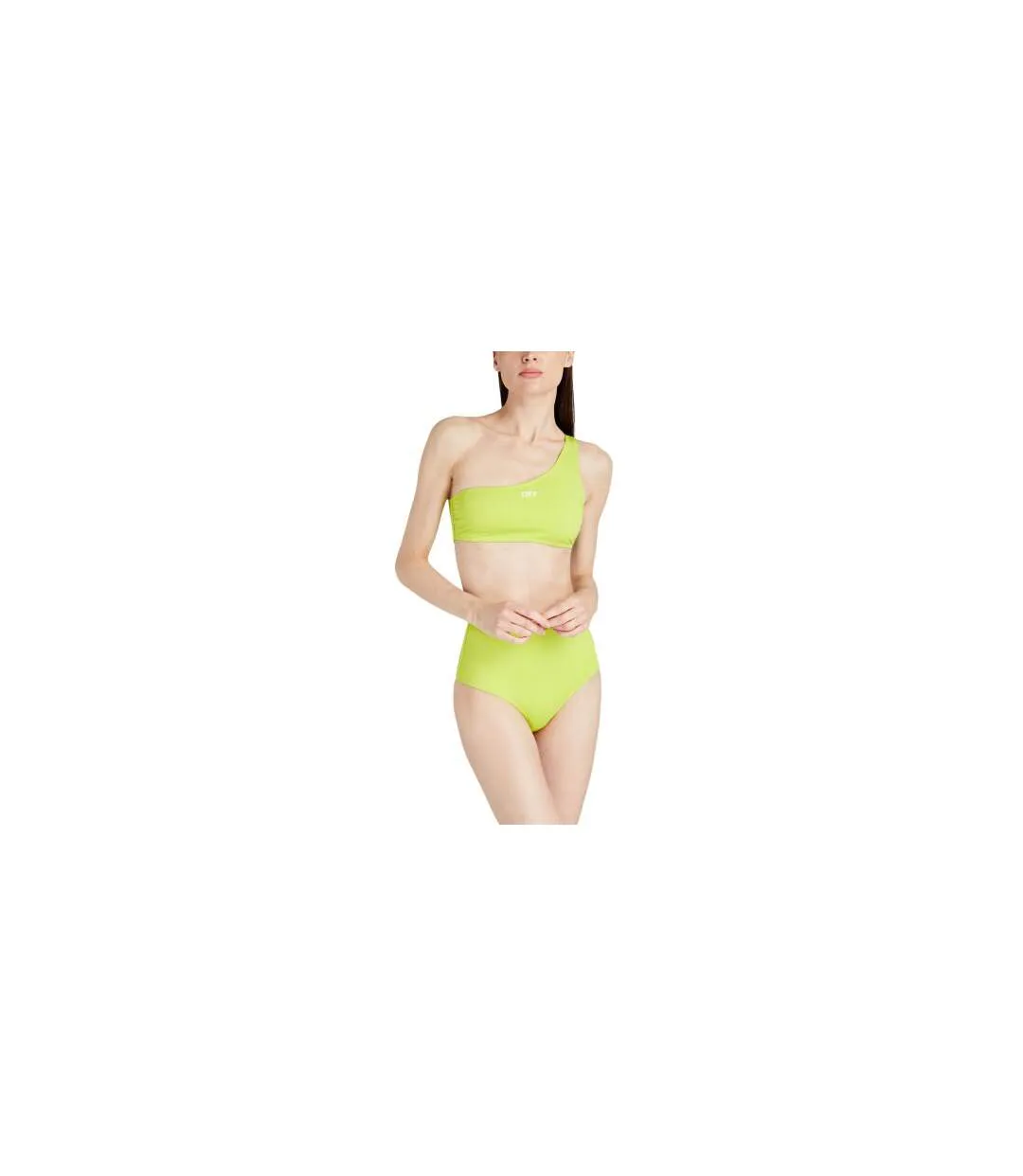 Ensemble Maillot De Bain 2 Pièces Motif/style Logo Femme Jaune Vif Off White-1