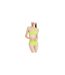 Ensemble Maillot De Bain 2 Pièces Motif/style Logo Femme Jaune Vif Off White-1