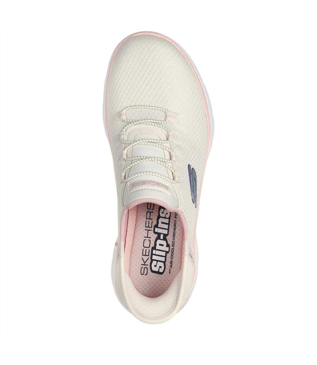 Chaussures Décontractées Summits Diamond Dream Homme Blanc Cassé Rose Skechers-3