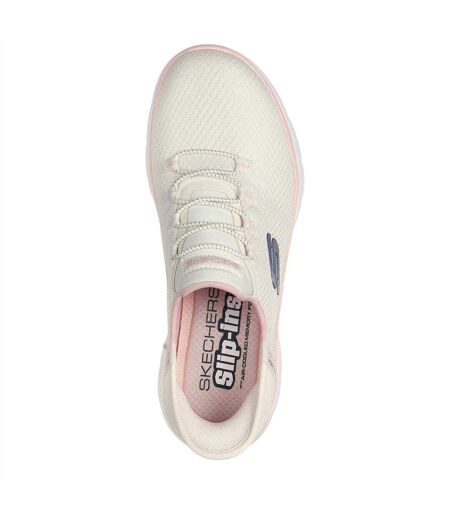 Chaussures Décontractées Summits Diamond Dream Homme Blanc Cassé Rose Skechers