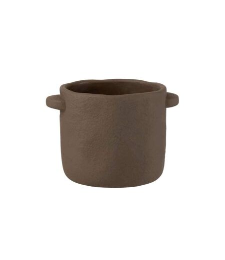 Cache-Pot en Ciment Gustave 24cm Marron Foncé