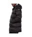Doudoune longue noire à capuche noir homme schott micks-2