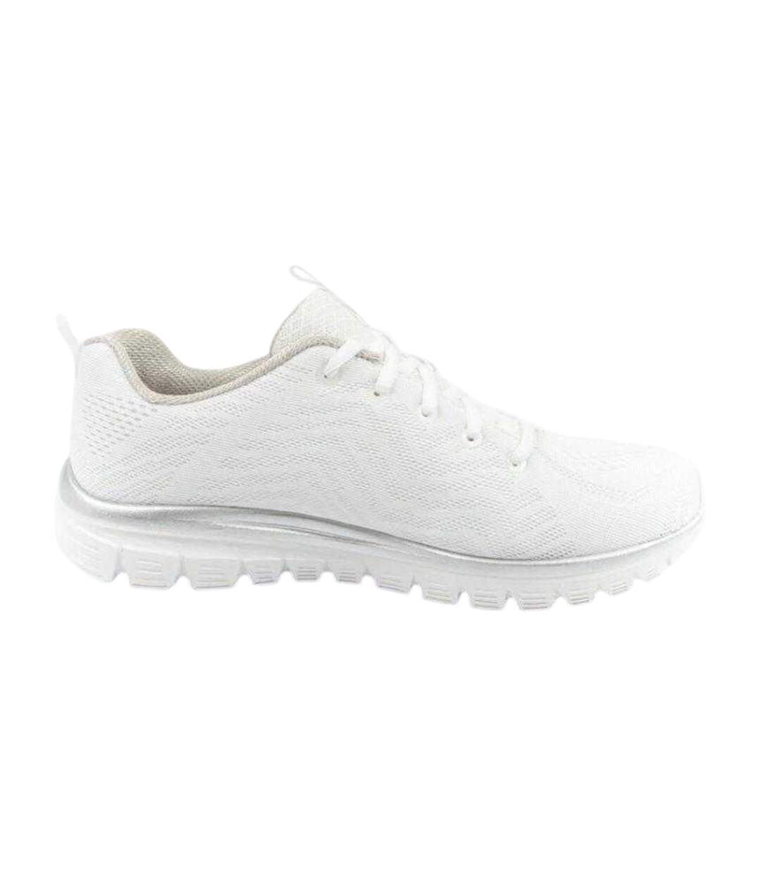 Chaussures Graceful Get Connected Femme Blanc Skechers-1