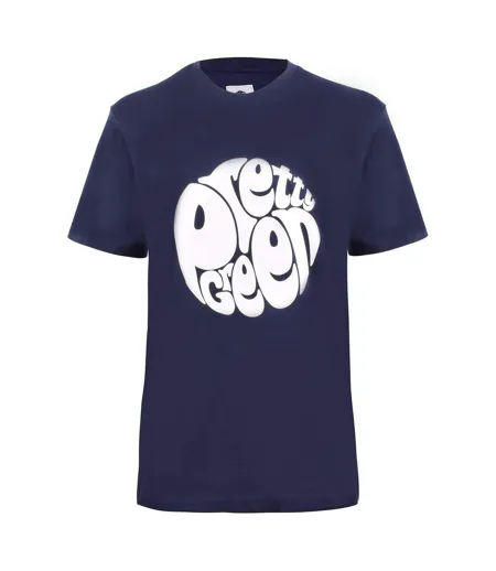 T-shirt Motif/style Grand Logo Homme Bleu Marine Pretty Green