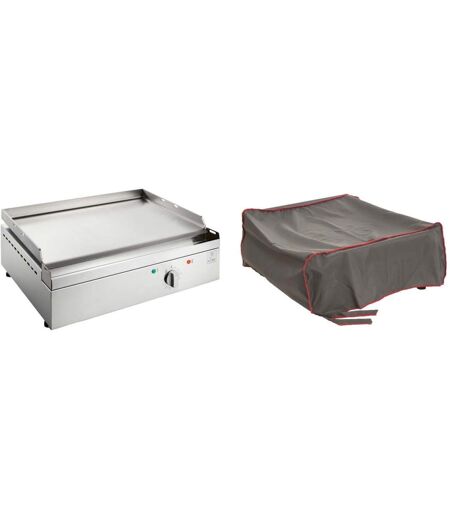 Plancha électrique en inox Chef 55 cm Avec housse