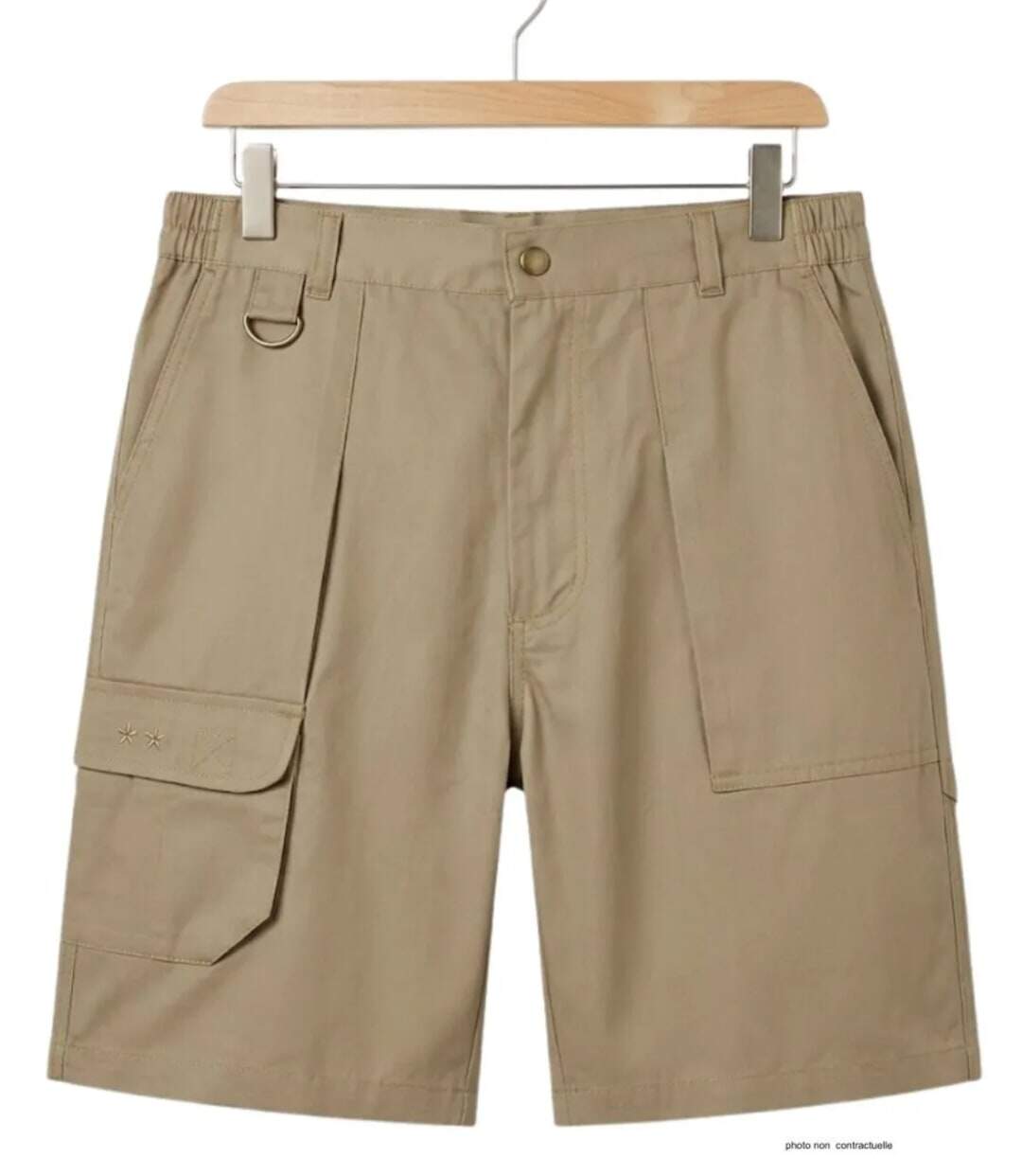 Short homme MAYFLOWER 710099U001 camel marron : la solidité du polycoton pour un look aventurier-2